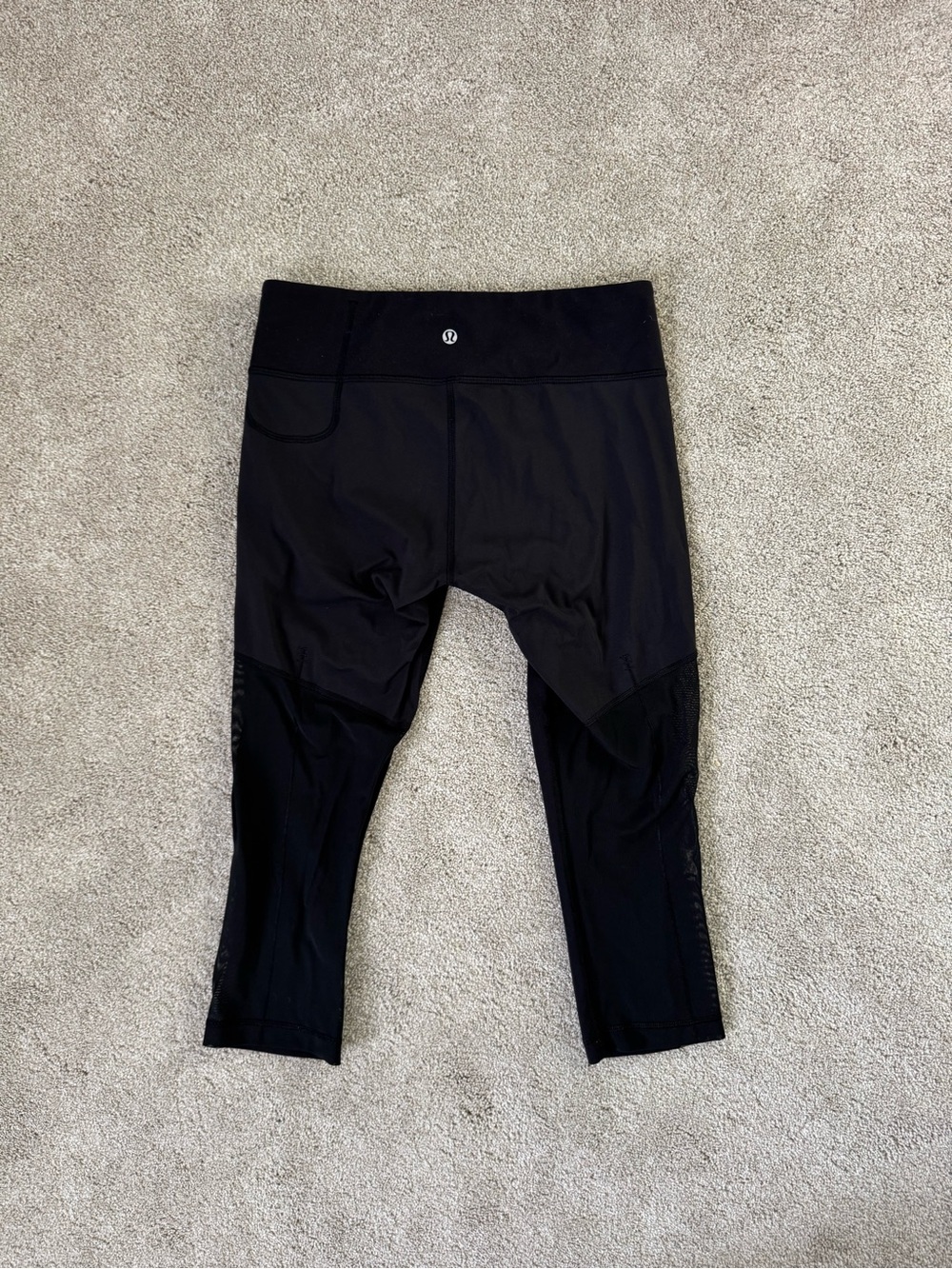 lululemon athletica Black Cropped Performance Leggings